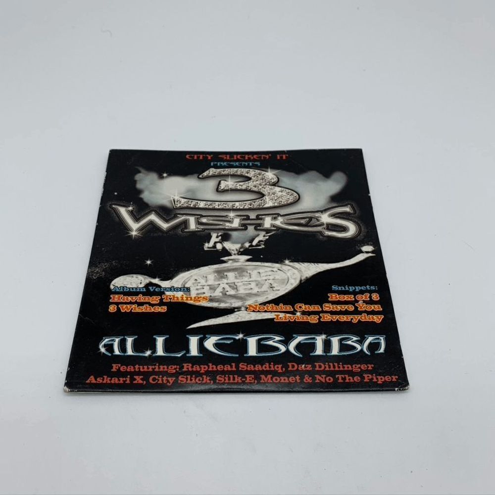 Rare Promo CD - ALLIE BABA CITY SLICKEN IT 3 WISHES 2001 GANGSTER DAZ DILLINGER